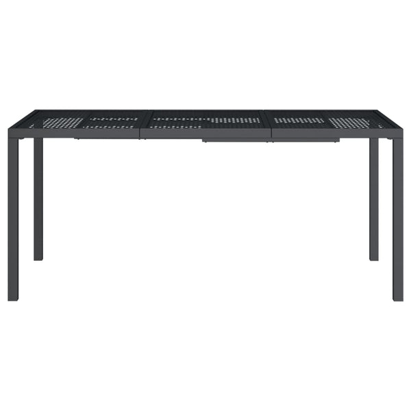 Anthrazit Gartentisch Stahl 165x80 cm