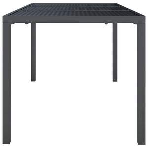 Anthrazit Gartentisch Stahl 165x80 cm