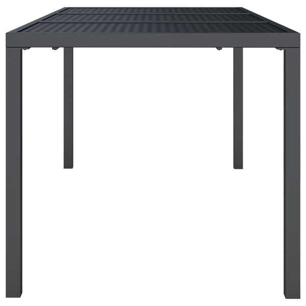 Anthrazit Gartentisch Stahl 165x80 cm