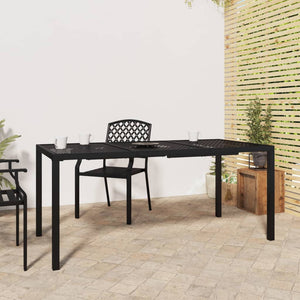 Anthrazit Gartentisch Stahl 165x80 cm