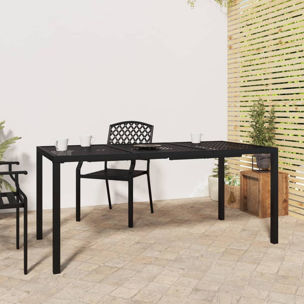 Anthrazit Gartentisch Stahl 165x80 cm