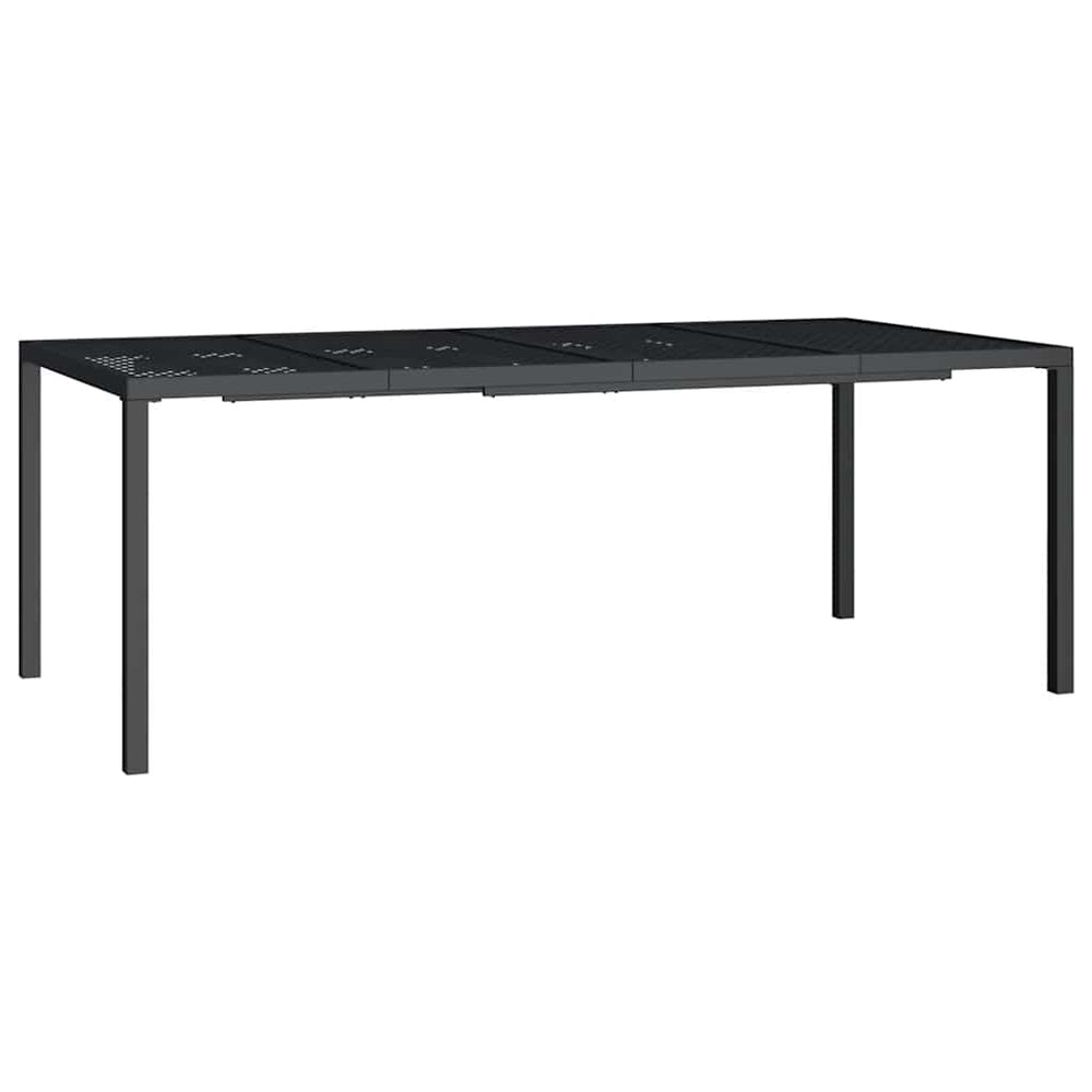 Anthrazit Gartentisch 200x100 cm Stahl