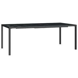 Anthrazit Gartentisch 200x100 cm Stahl