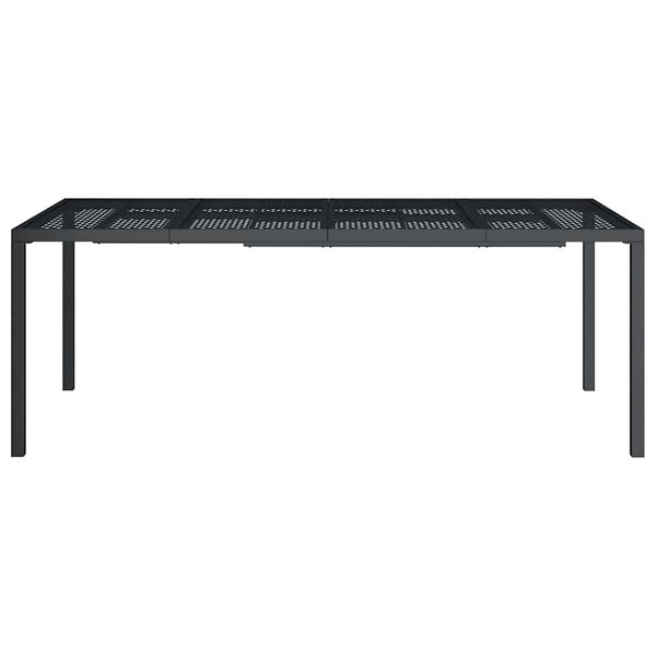 Anthrazit Gartentisch 200x100 cm Stahl