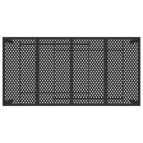 Anthrazit Gartentisch 200x100 cm Stahl