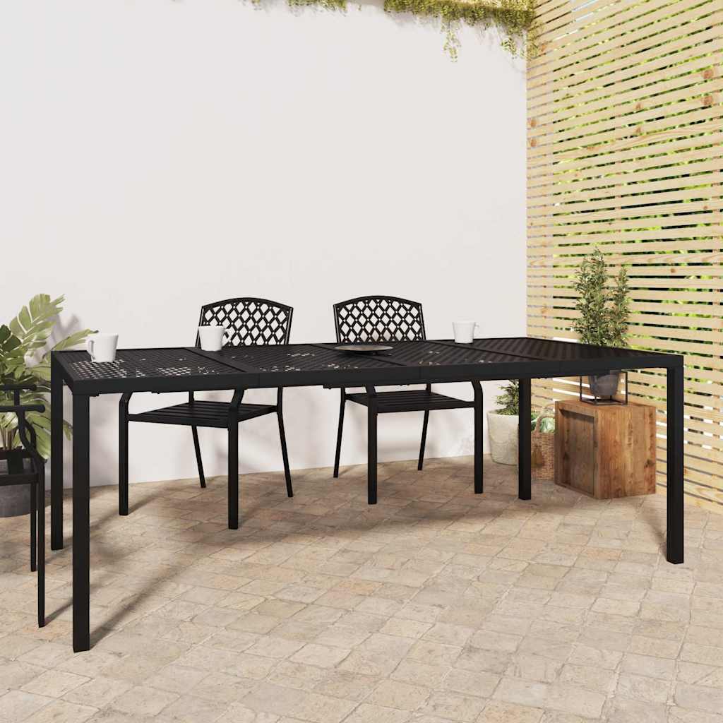 Anthrazit Gartentisch 200x100 cm Stahl