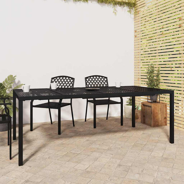 Anthrazit Gartentisch 200x100 cm Stahl