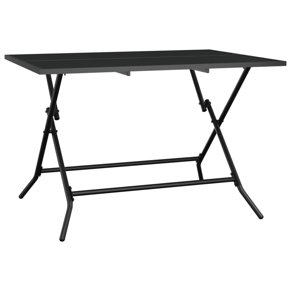 Klappbarer Gartentisch Anthrazit Stahlgitter 110x80 cm