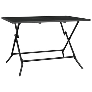 Klappbarer Gartentisch Anthrazit Stahlgitter 110x80 cm