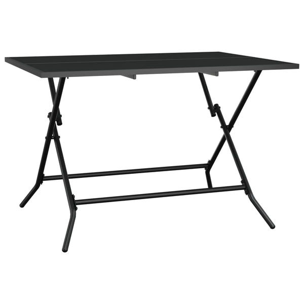 Klappbarer Gartentisch Anthrazit Stahlgitter 110x80 cm