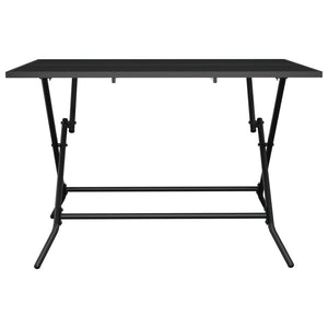 Klappbarer Gartentisch Anthrazit Stahlgitter 110x80 cm