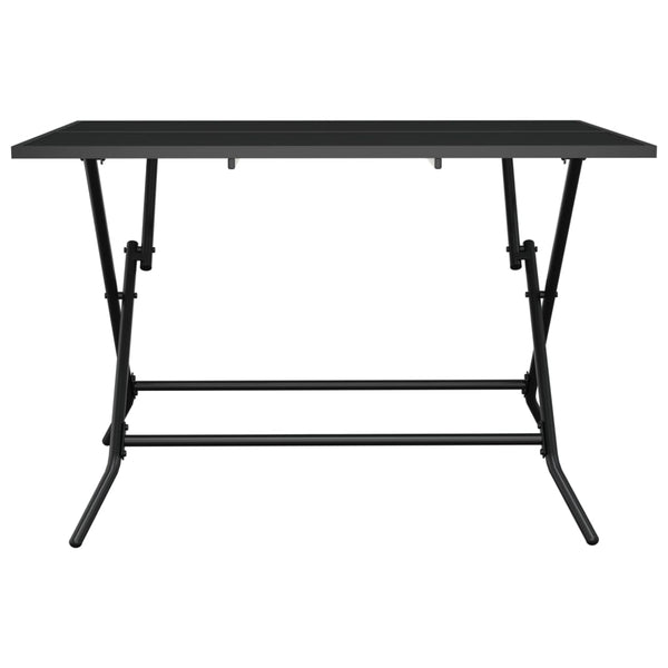 Klappbarer Gartentisch Anthrazit Stahlgitter 110x80 cm
