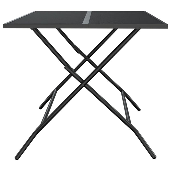 Klappbarer Gartentisch Anthrazit Stahlgitter 110x80 cm