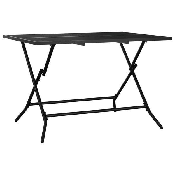 Klappbarer Gartentisch Anthrazit Stahlgitter 110x80 cm