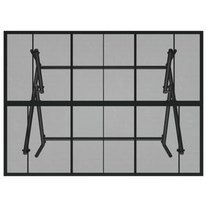 Klappbarer Gartentisch Anthrazit Stahlgitter 110x80 cm