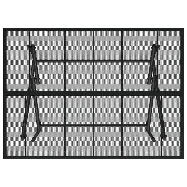Klappbarer Gartentisch Anthrazit Stahlgitter 110x80 cm