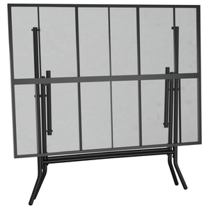 Klappbarer Gartentisch Anthrazit Stahlgitter 110x80 cm