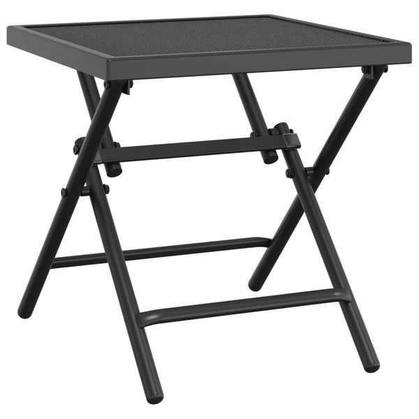 vidaXL Table de jardin pliante anthracite 38x38x38 cm treillis en acier
