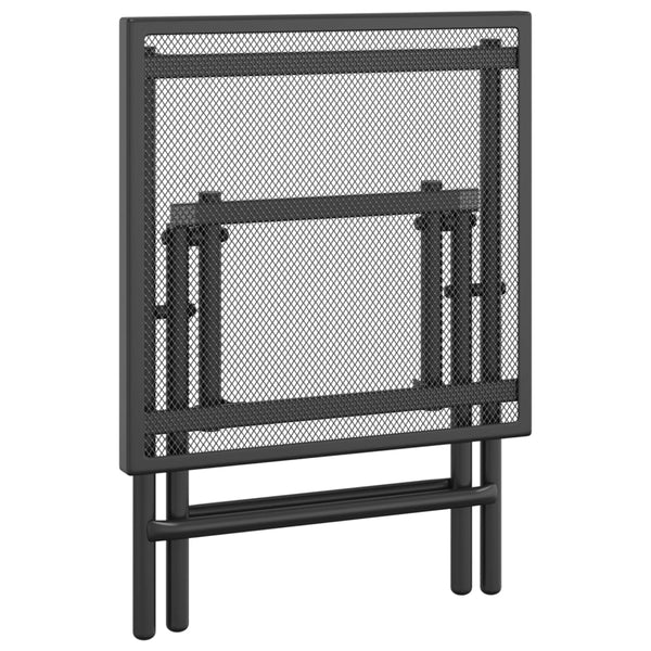 vidaXL Table de jardin pliante anthracite 38x38x38 cm treillis en acier