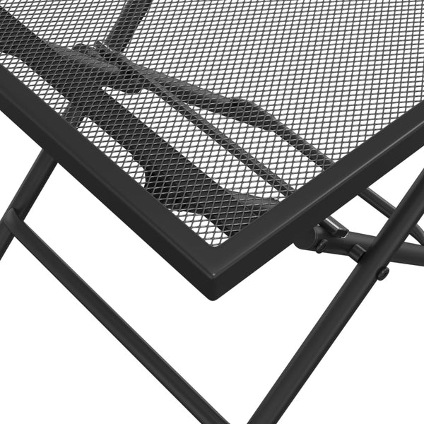 vidaXL Table de jardin pliante anthracite 38x38x38 cm treillis en acier
