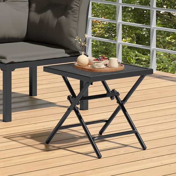 vidaXL Table de jardin pliante anthracite 38x38x38 cm treillis en acier