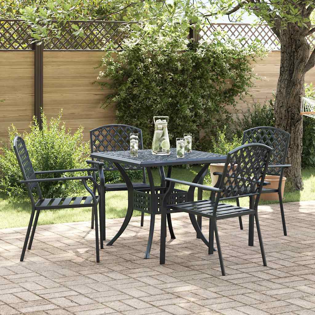 Gartenstühle 4er Set Anthrazit Stahl