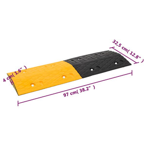 Bodenschwelle Gelb & Schwarz 517x32,5x4 cm Gummi