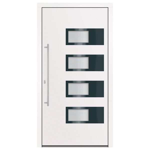 Haustür Weiß 110x210 cm Aluminium und PVC