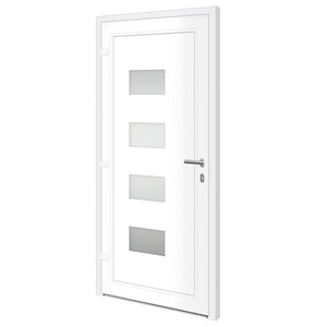 Haustür Anthrazit 100x210 cm Aluminium und PVC