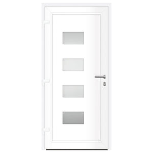 Haustür Anthrazit 100x210 cm Aluminium und PVC