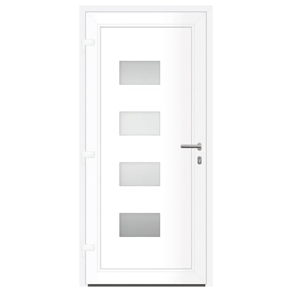 Haustür Anthrazit 100x210 cm Aluminium und PVC