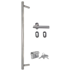 Haustür Anthrazit 110x210 cm Aluminium und PVC