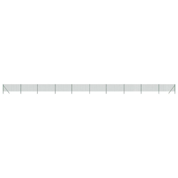 Maschendrahtzaun Grün 0,8x25 m Verzinkter Stahl