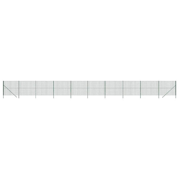 Maschendrahtzaun Grün 1,4x25 m Verzinkter Stahl