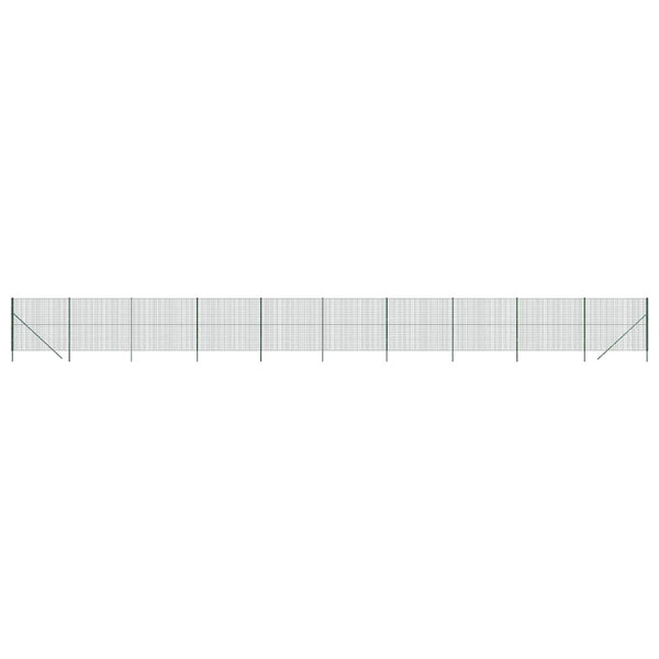 Maschendrahtzaun Grün 2x25 m Verzinkter Stahl