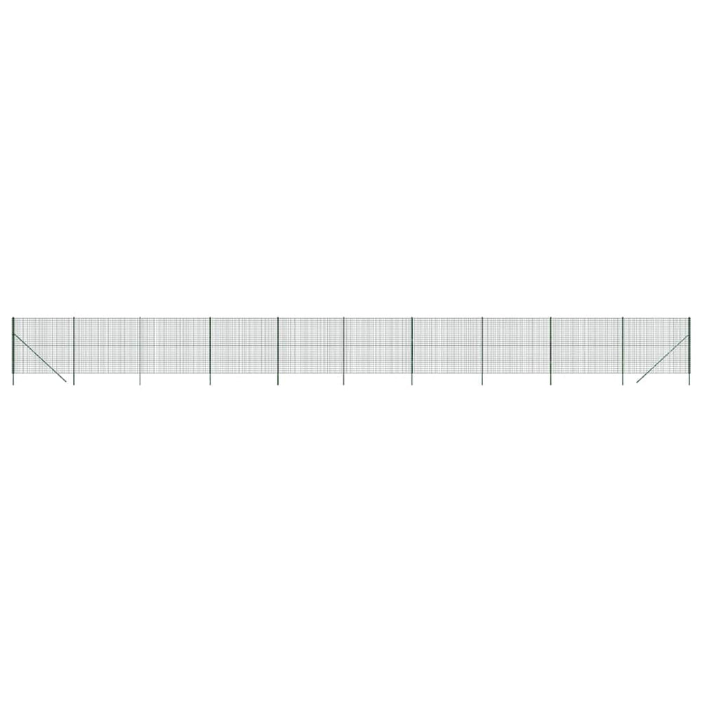 Maschendrahtzaun Grün 2,2x25 m Verzinkter Stahl