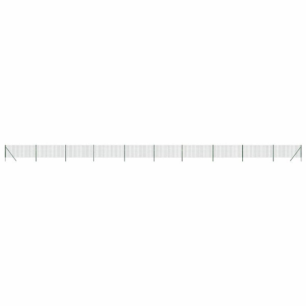 Maschendrahtzaun Grün 0,8x25 m Verzinkter Stahl