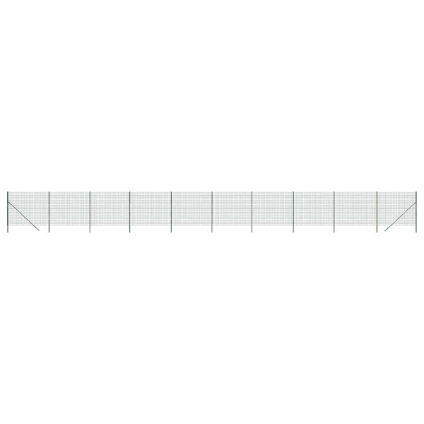 Maschendrahtzaun Grün 1,6x25 m Verzinkter Stahl