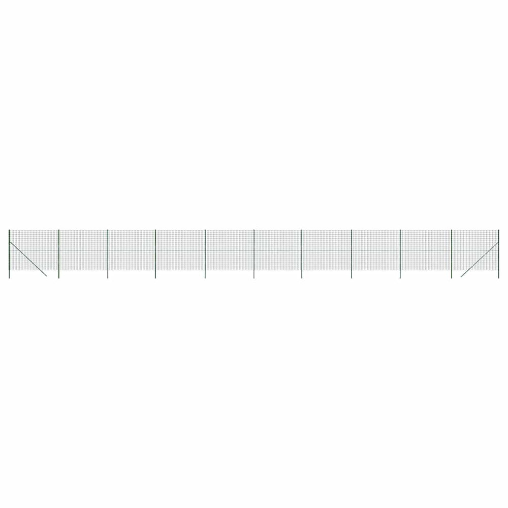 Maschendrahtzaun Grün 2x25 m Verzinkter Stahl