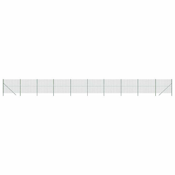 Maschendrahtzaun Grün 2x25 m Verzinkter Stahl