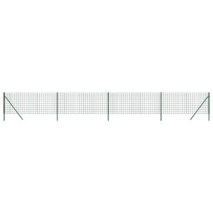 Maschendrahtzaun Grün 0,8x10 m Verzinkter Stahl