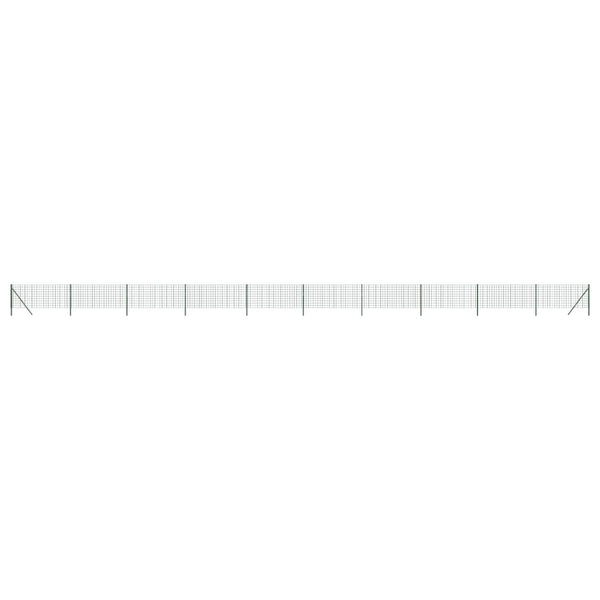 Maschendrahtzaun Grün 1,1x25 m Verzinkter Stahl