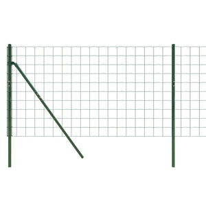 Maschendrahtzaun Grün 1,1x25 m Verzinkter Stahl