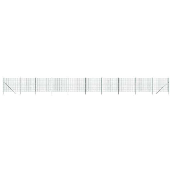 Maschendrahtzaun Grün 1,8x25 m Verzinkter Stahl