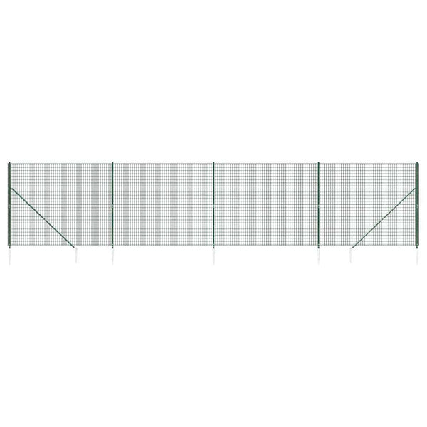 Maschendrahtzaun mit Bodenhülsen Grün 2,2x10 m