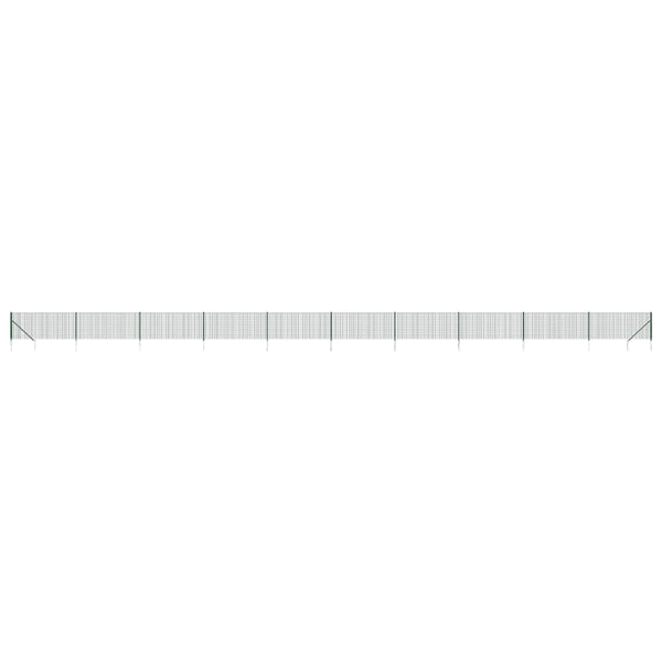 Maschendrahtzaun mit Bodenhülsen Grün 1x25 m