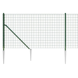 Maschendrahtzaun mit Bodenhülsen Grün 1x25 m