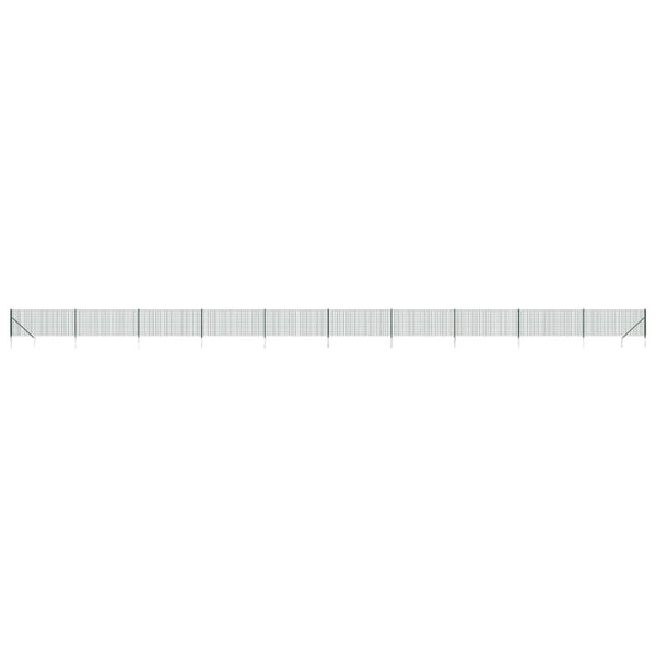 Maschendrahtzaun mit Bodenhülsen Grün 1,1x25 m