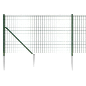 Maschendrahtzaun mit Bodenhülsen Grün 1,1x25 m