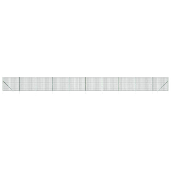 Maschendrahtzaun mit Bodenhülsen Grün 1,6x25 m